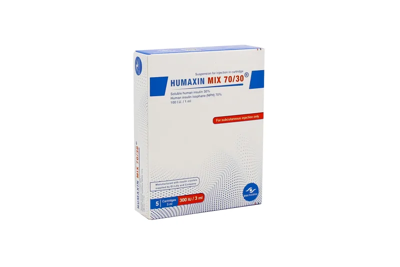 هيوماكسين ميكس 70/30 - 100 وحدة دولية/مل 5 * 3 مل قلم معبأة للحقن