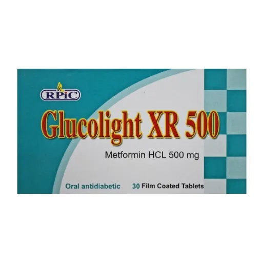 جلوكولايت اكس ار 500مجم 30 قرص