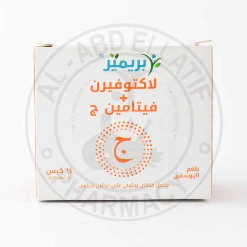 بريمير لاكتوفيرين +فيتامين سي 14 كيس