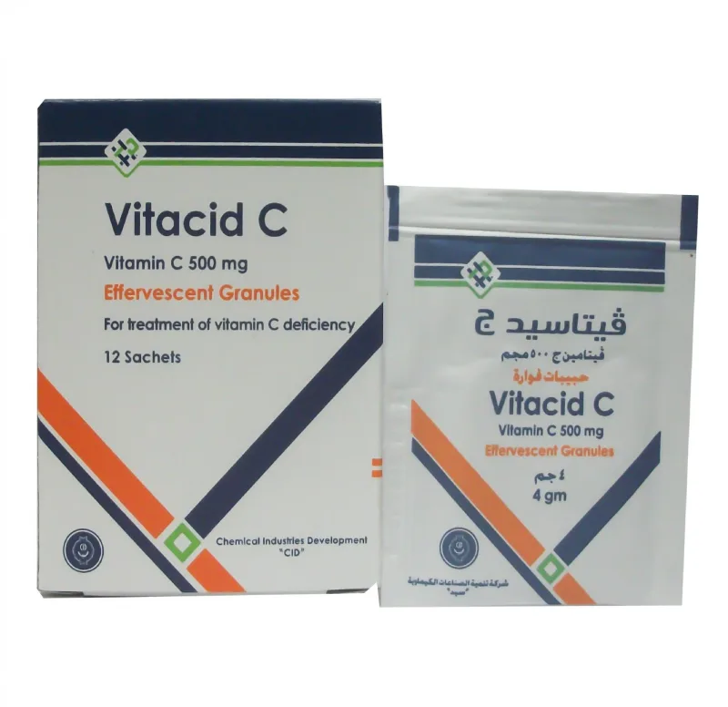 فيتاسيد سي 500مجم 12 كيس فوار