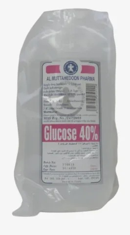 جلوكوز 40% المتحدون محلول وريدي زجاجة 500 مل
