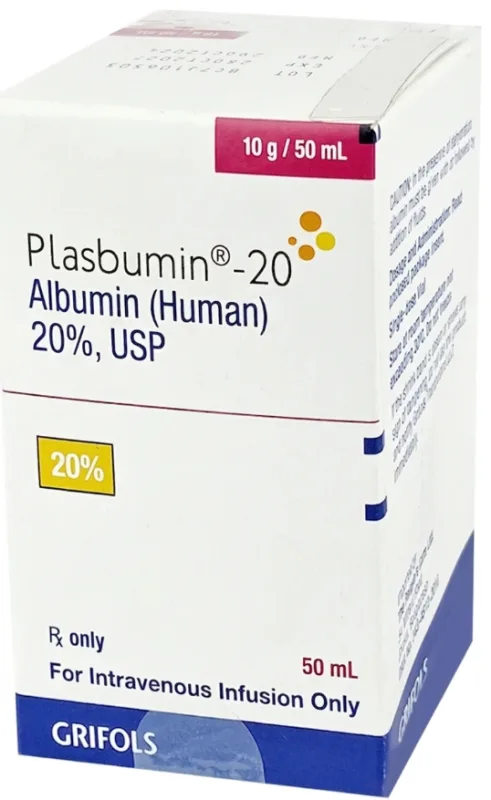 بلازبيومين 20% للتسريب الوريدي 50 مل